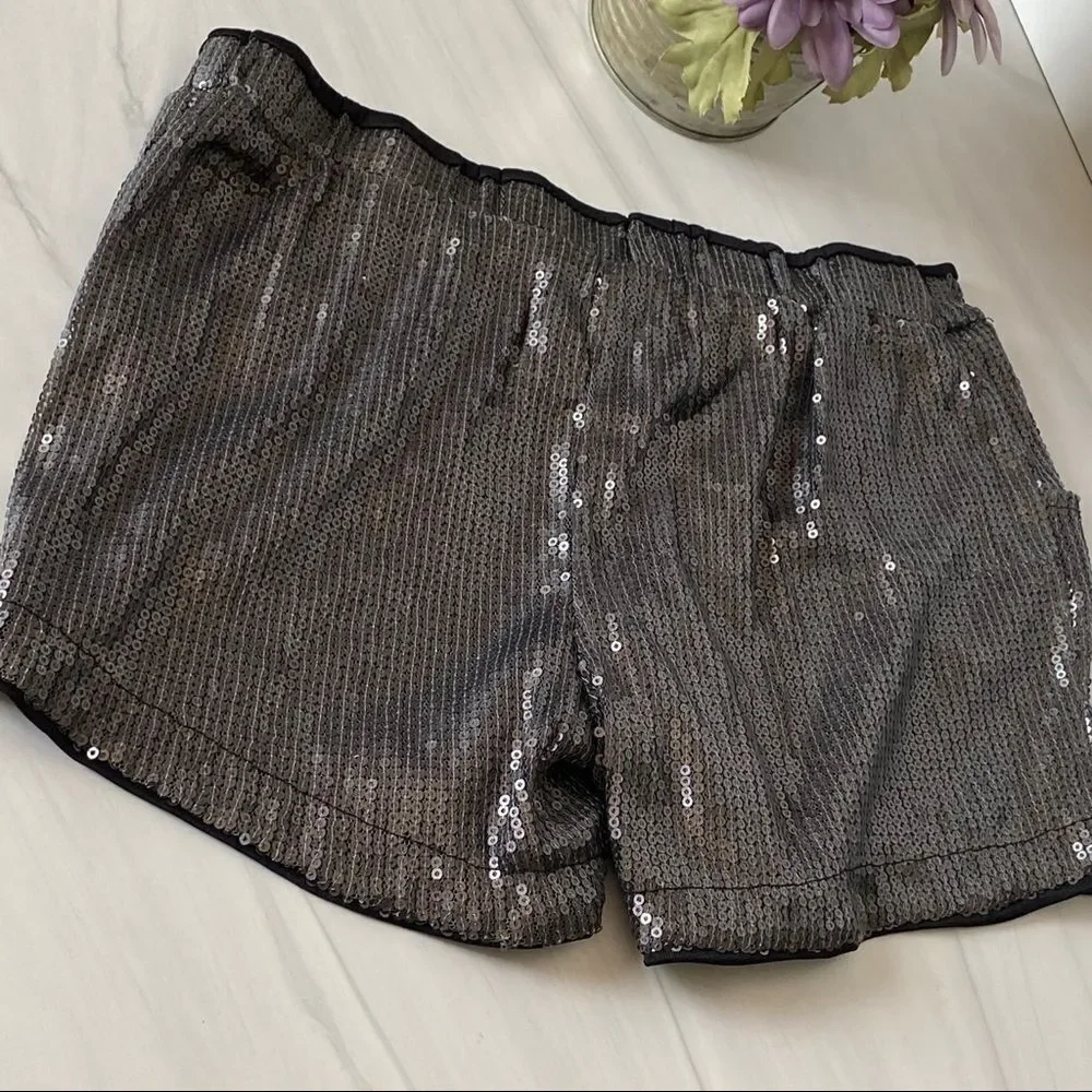 NWT Children’s Place Gunmetal Sequins Shorts 6x/ 7